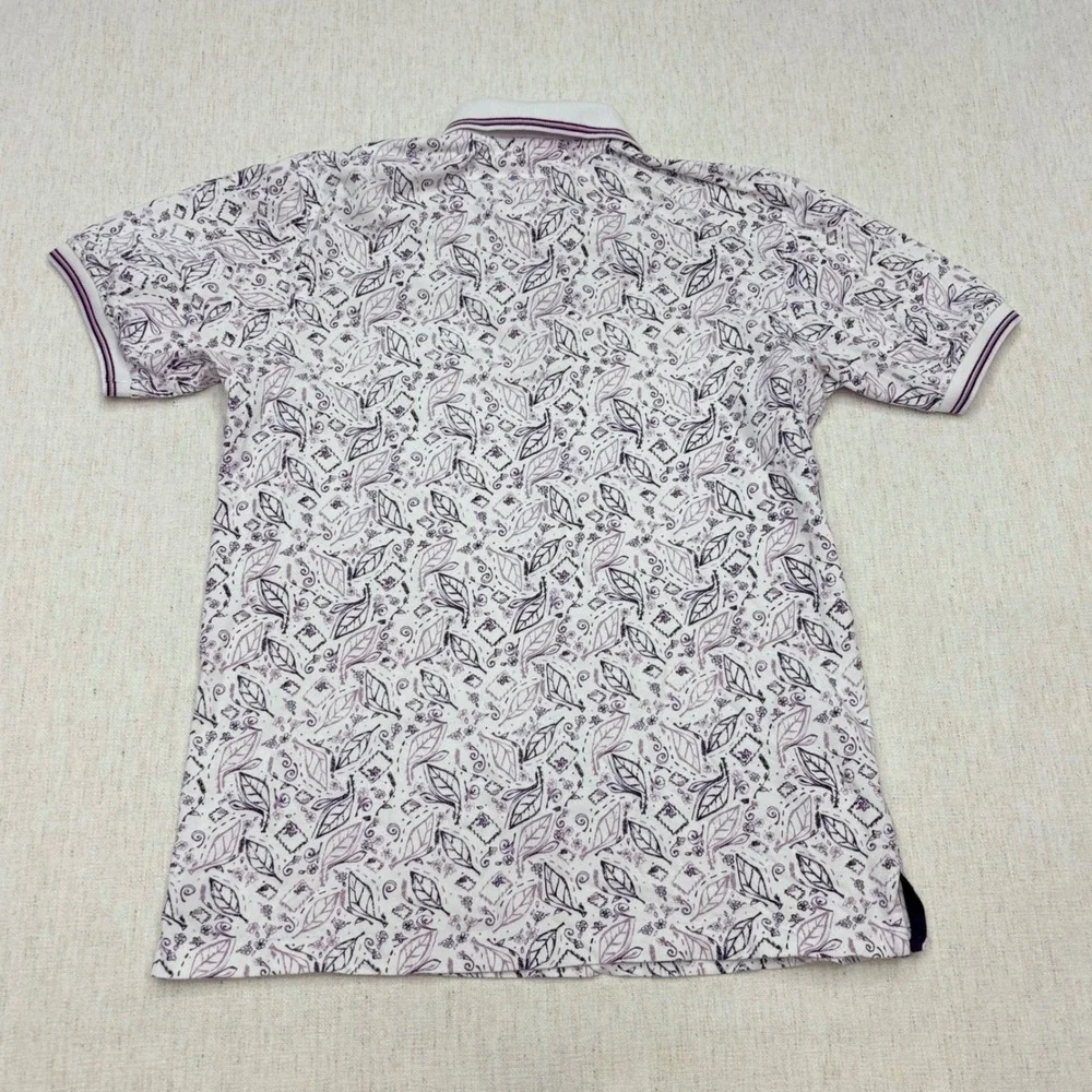 Fairway Outfitters Purple Leaf Print Polo Shirt and Pleated Shorts Golf Set 6 M